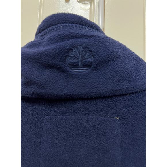 Timberland Mens Pullover half zip Fleece  Navy/Olive Green Size Large - Picture 5 of 5